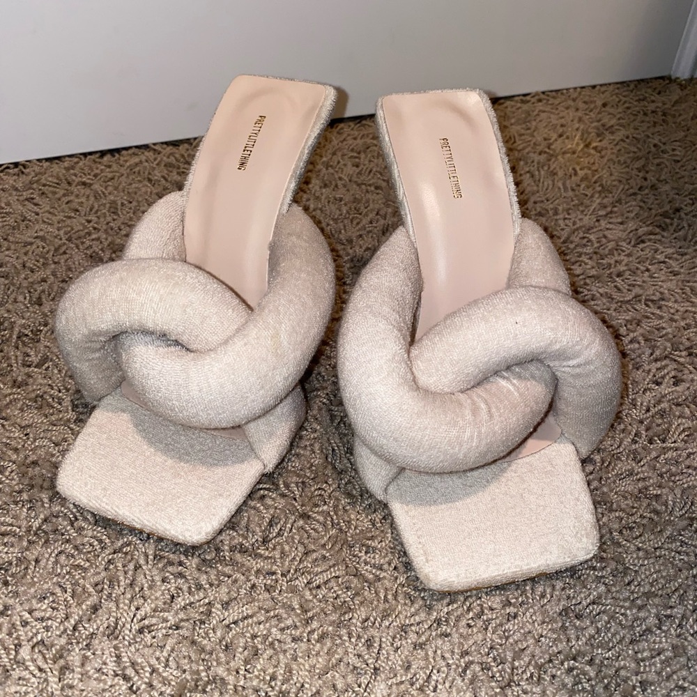 PLT terrycloth knotted heels